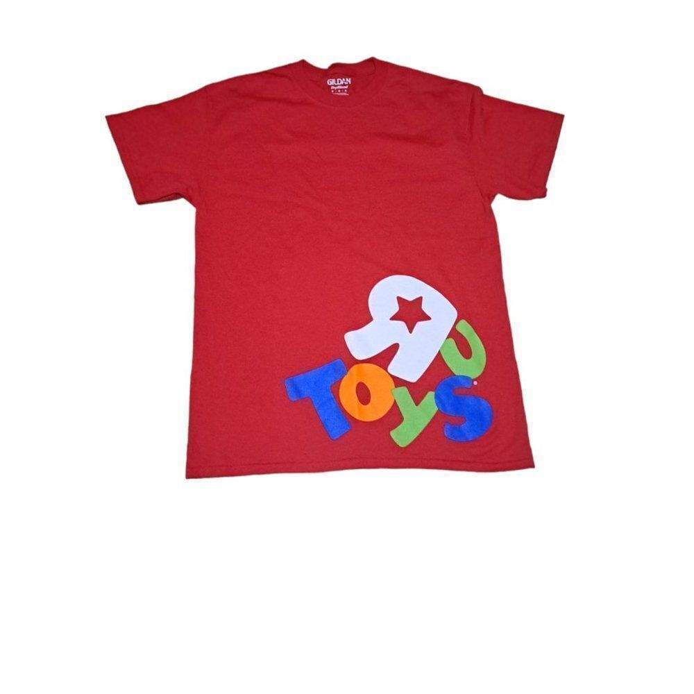 Toys RUs Employee Staff Uniform T Shirt GPS Guru for Play Stuff Men's Medium Red